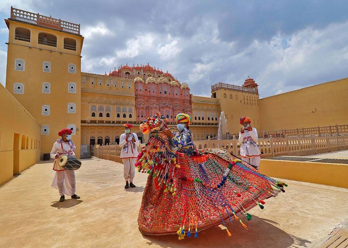 cultural festival in Rajasthan with dancers